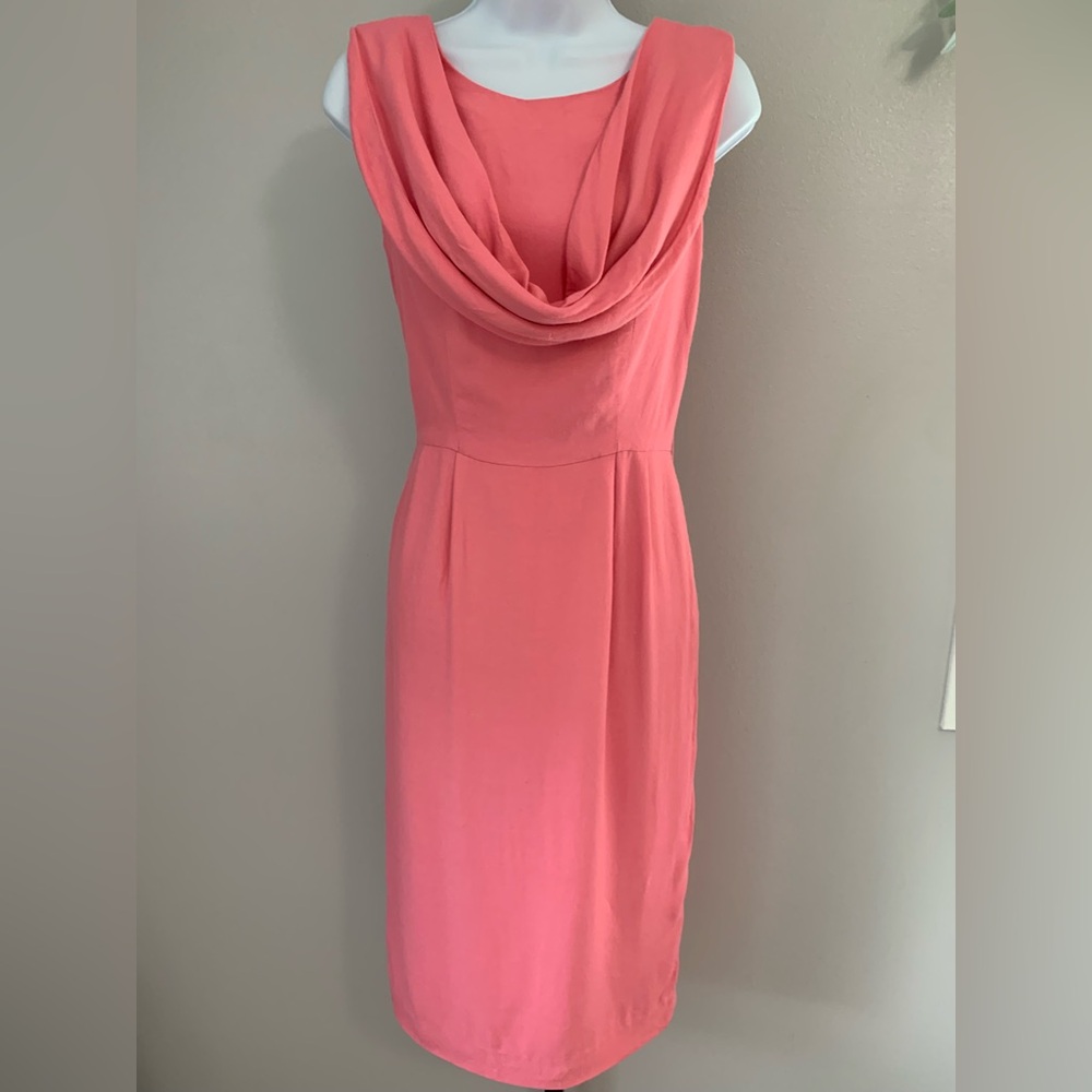 Talbots Elegant Pink Draped Women's Dress